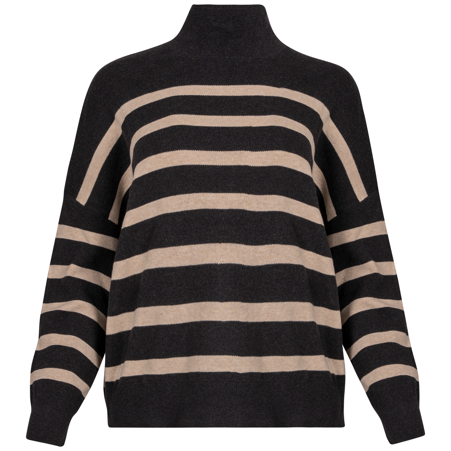 TenleyIW Turtleneck Pullover - Grey/Sandstone