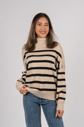 InWear TenleyIW Turtleneck Pullover - Sand/Svart