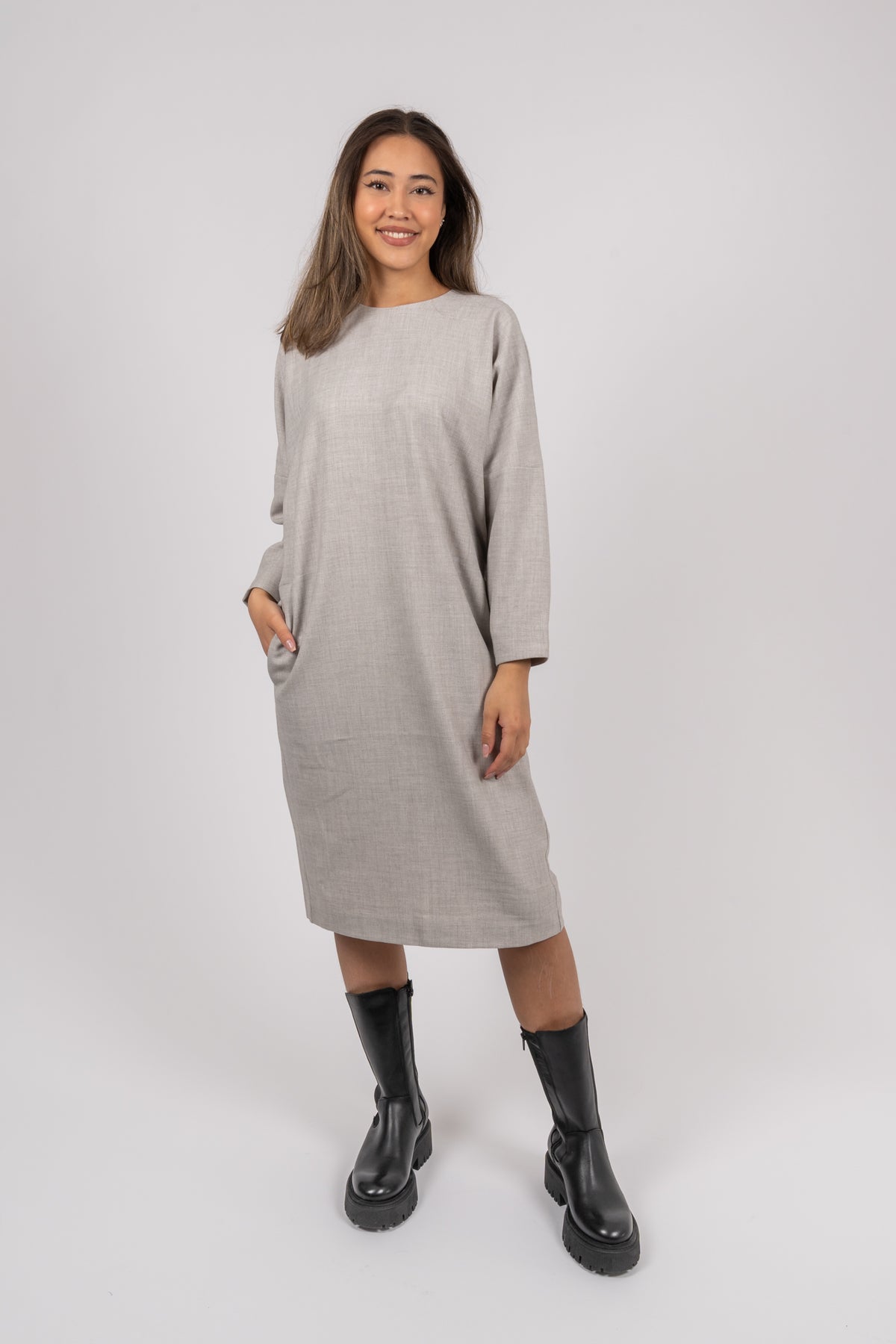 WadinaIW Dress - New Light Grey Melange