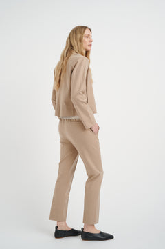 NakitaIW Flat Pants - Oatmeal Melange