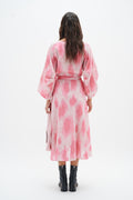 DimitraIW Wrap Dress - Pink Soft Shadow