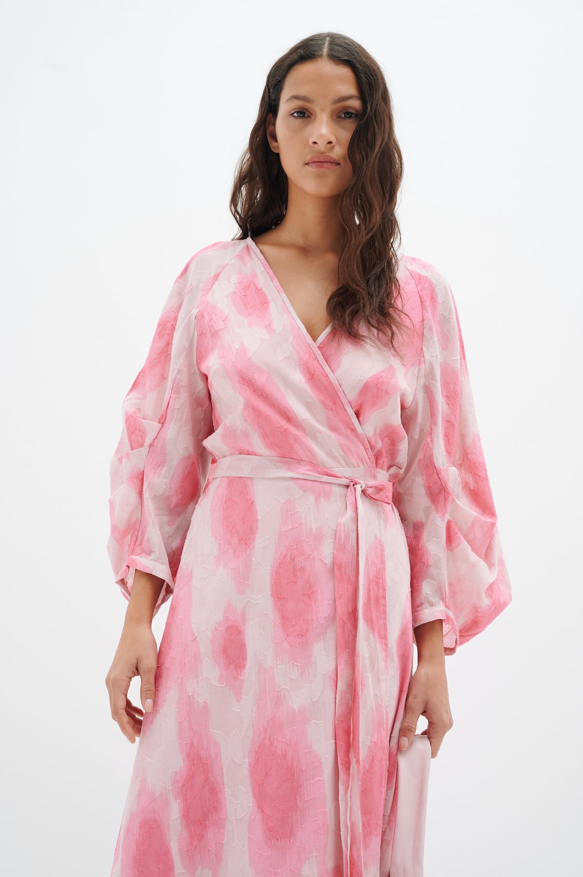 DimitraIW Wrap Dress - Pink Soft Shadow