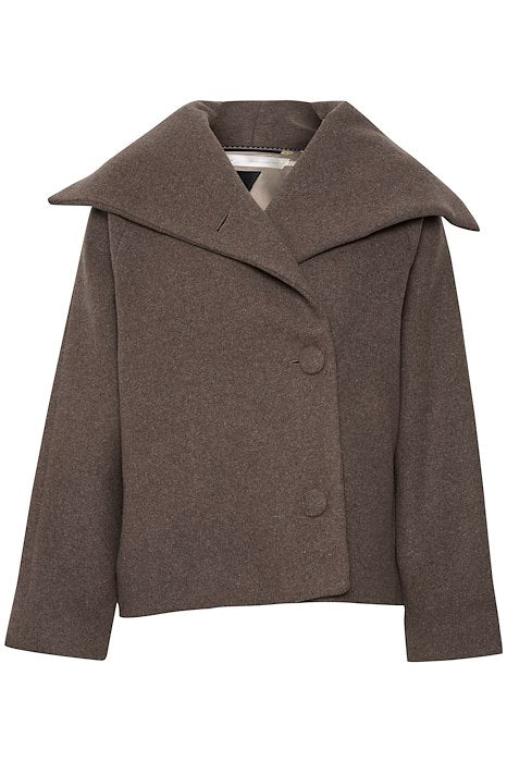 PerryIW Short Coat - Mocha Grey Melange