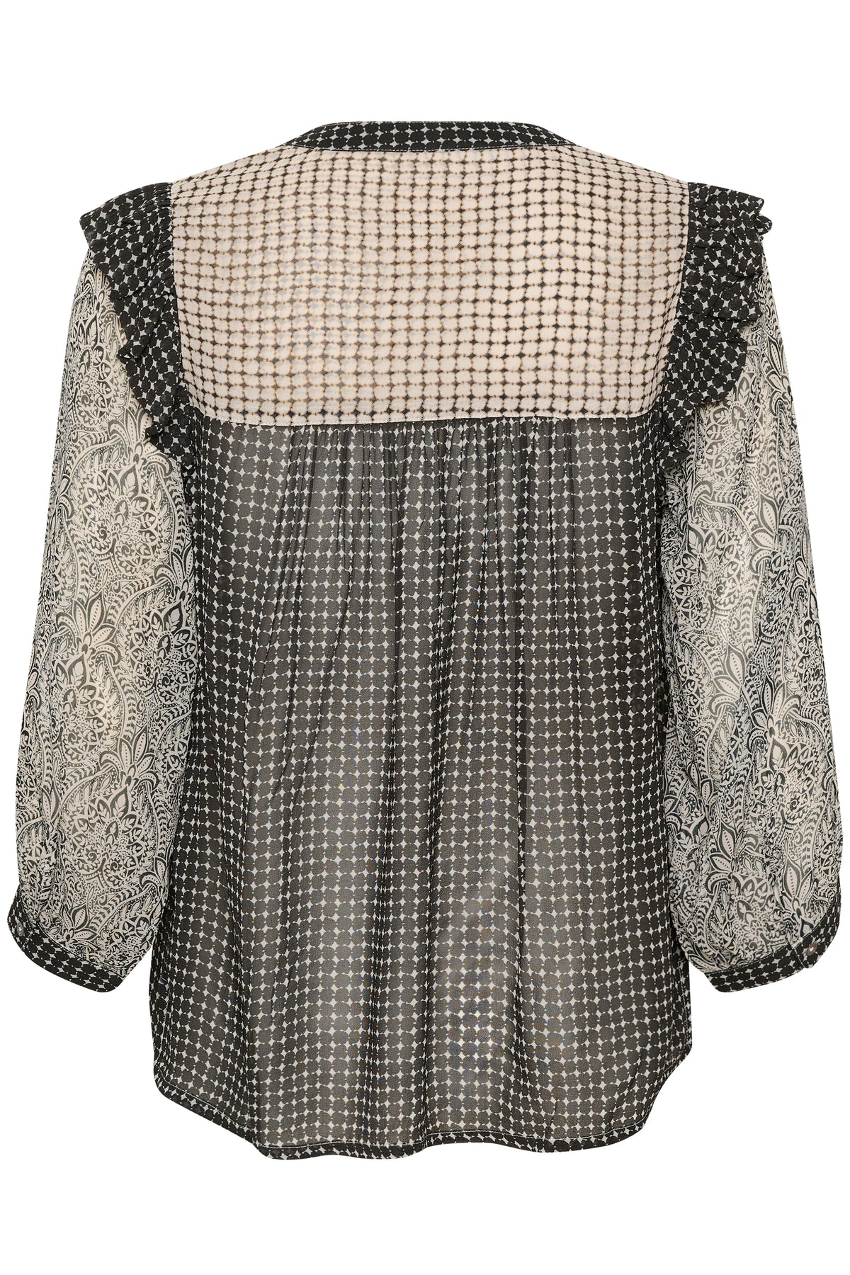 OrianaPW Blouse - Black Border Print