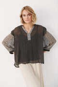 OrianaPW Blouse - Black Border Print