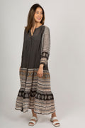 OrkidePW Dress - Black Border Print