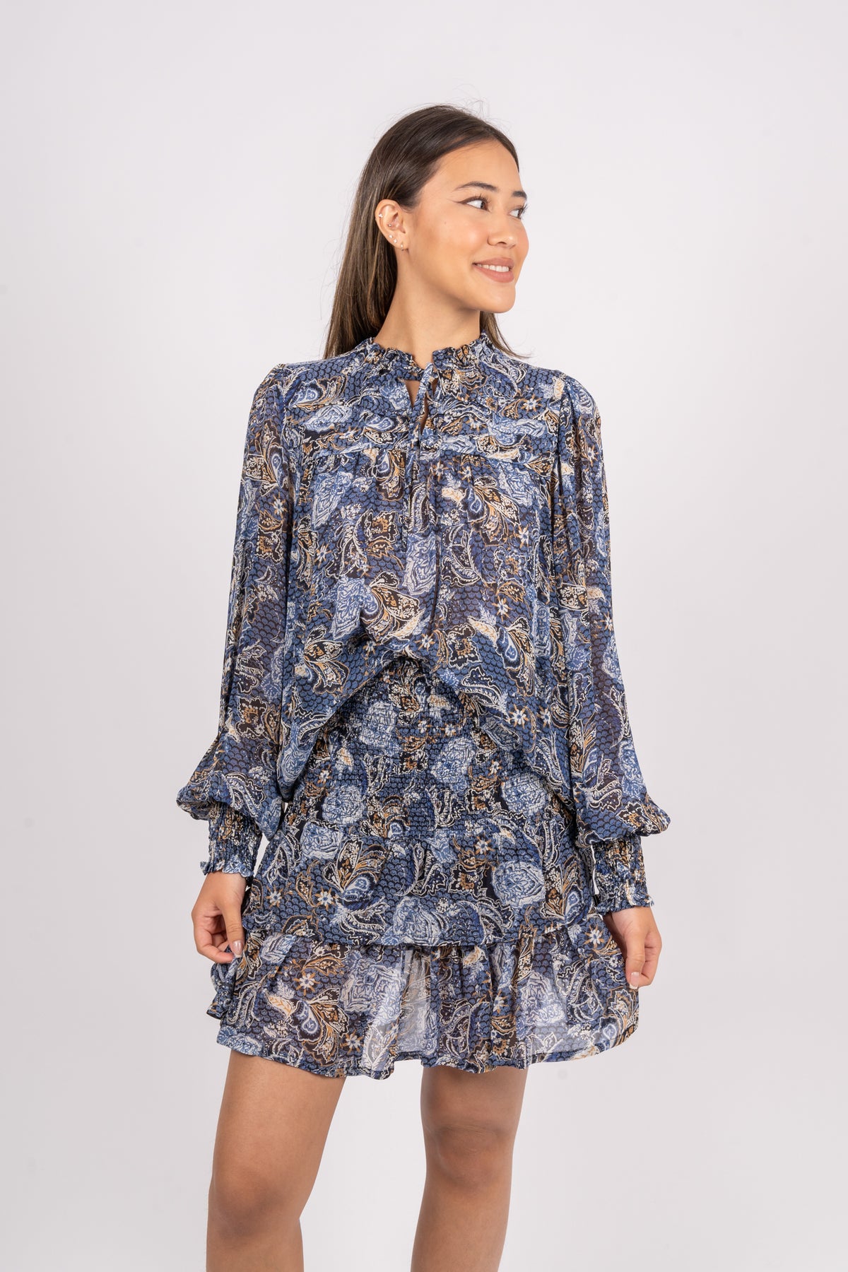 Randypw Shirt - Dark Navy Ornament Print