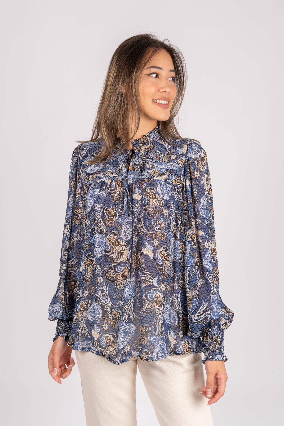 Randypw Shirt - Dark Navy Ornament Print