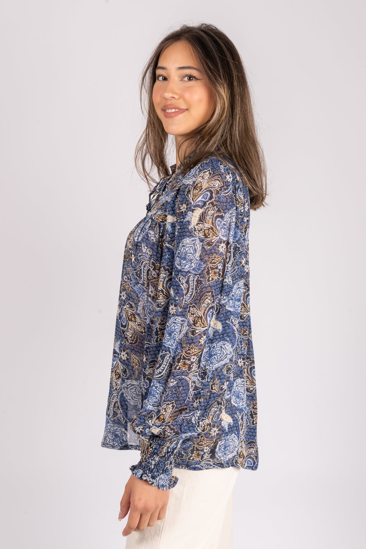 Randypw Shirt - Dark Navy Ornament Print