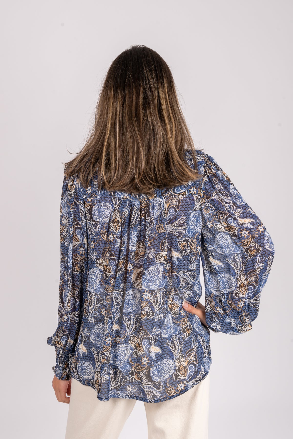 Randypw Shirt - Dark Navy Ornament Print