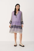 SophiaePW Dress - Purple Border Print