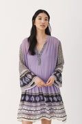 SophiaePW Dress - Purple Border Print