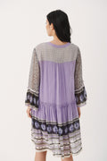 SophiaePW Dress - Purple Border Print