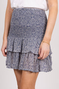 HeiPW Skirt - Blue Ornament Print
