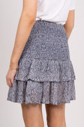 HeiPW Skirt - Blue Ornament Print