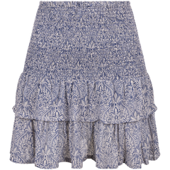 HeiPW Skirt - Blue Ornament Print
