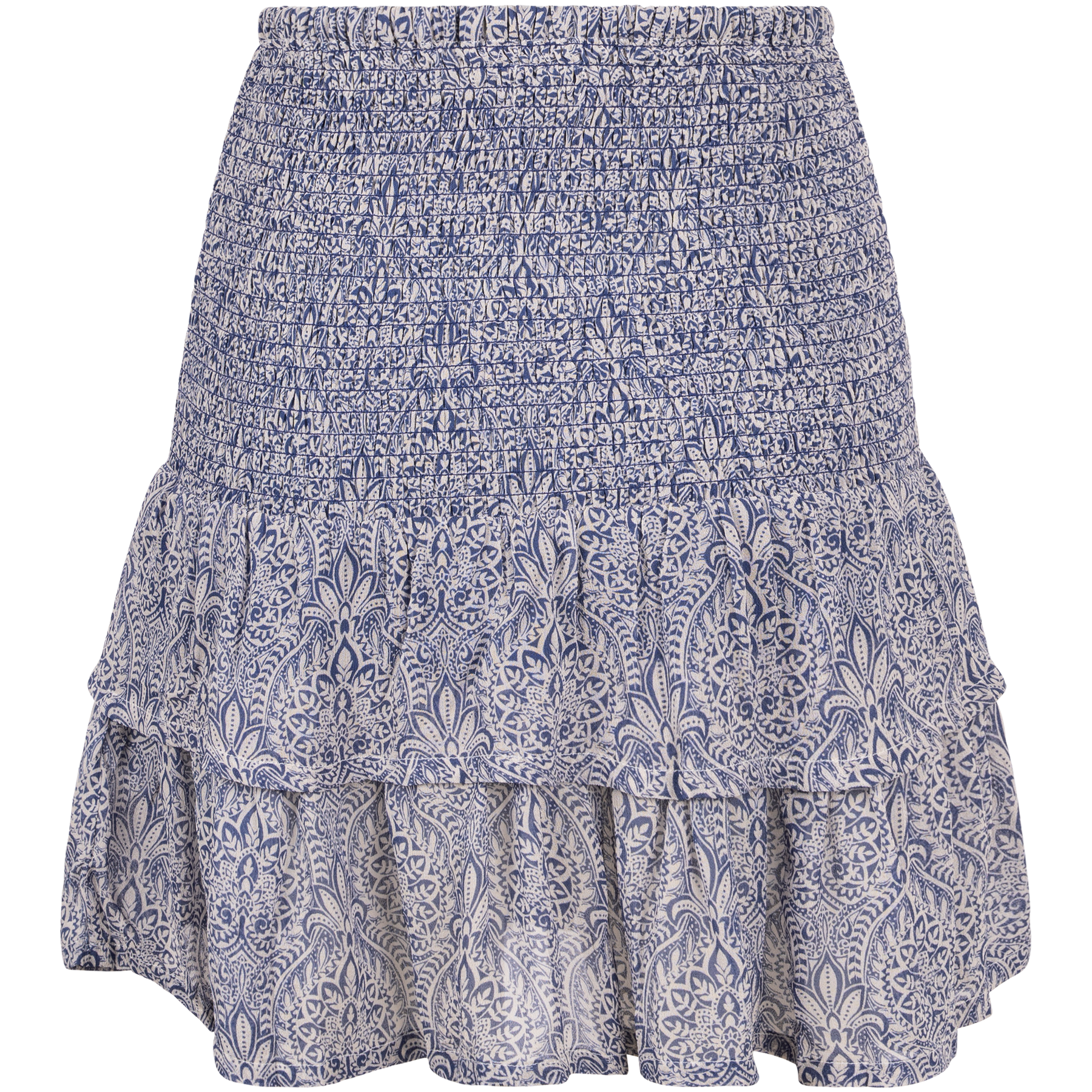 HeiPW Skirt - Blue Ornament Print