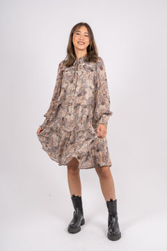 Randyspw Dress - Neutral Ornament Print