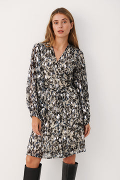 TrianaPW Dress - Texture Print Silver