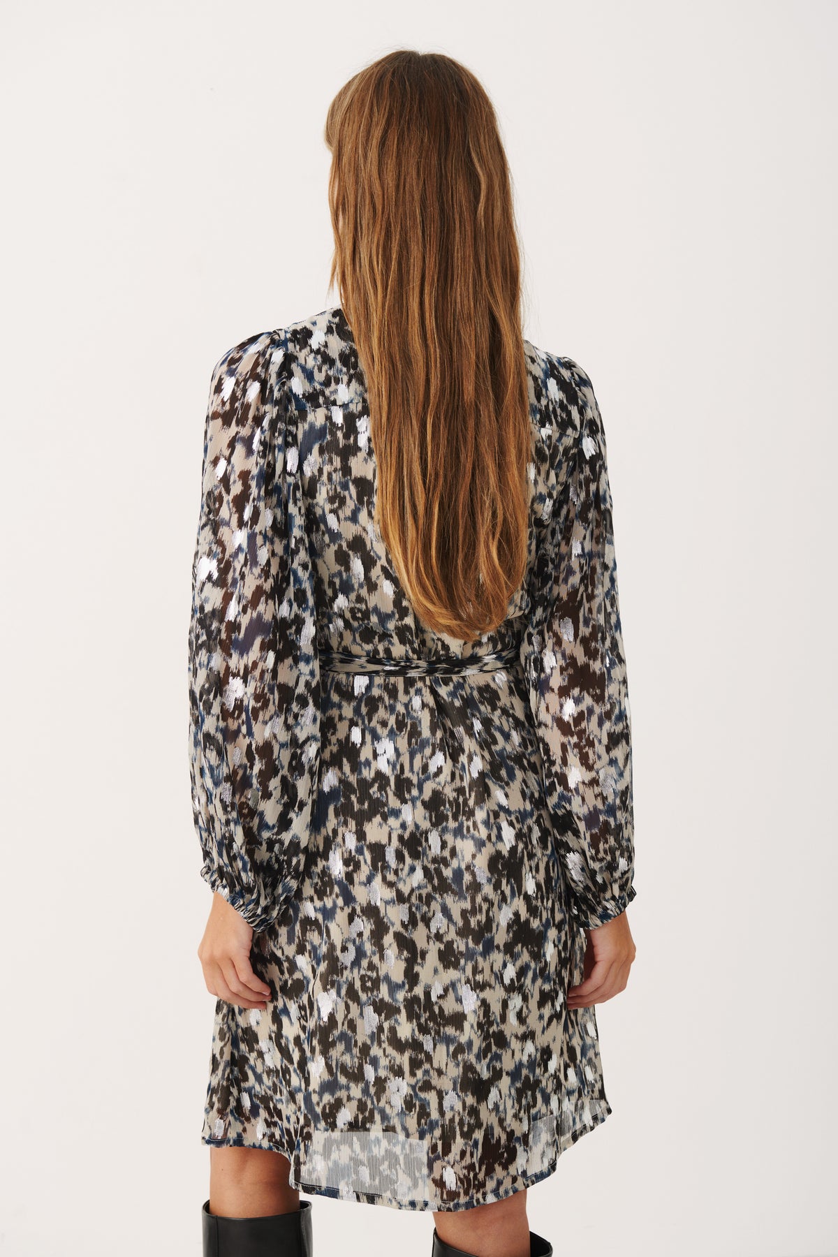 TrianaPW Dress - Texture Print Silver