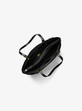 Voyager Medium Crossgrain Leather Tote Bag - Black
