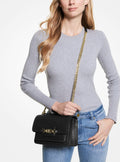 Heather Large Leather Shoulder Bag - Svart