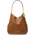 Lillie Large Pebbled Leather Shoulder Bag - Luggage