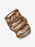 Lillie Large Pebbled Leather Shoulder Bag - Luggage
