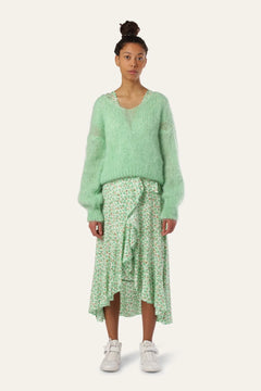 Milana Ls Mohair Knit - Light Green