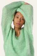 Milana Ls Mohair Knit - Light Green