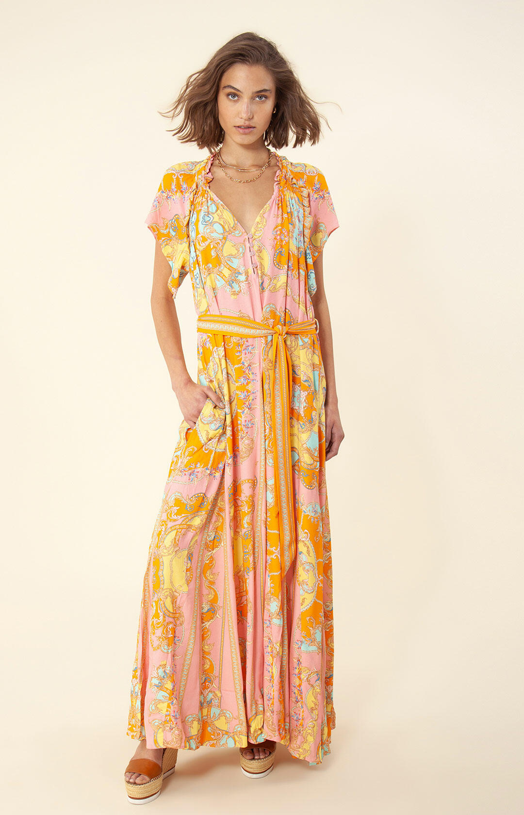 Feya Long Dress - Pink