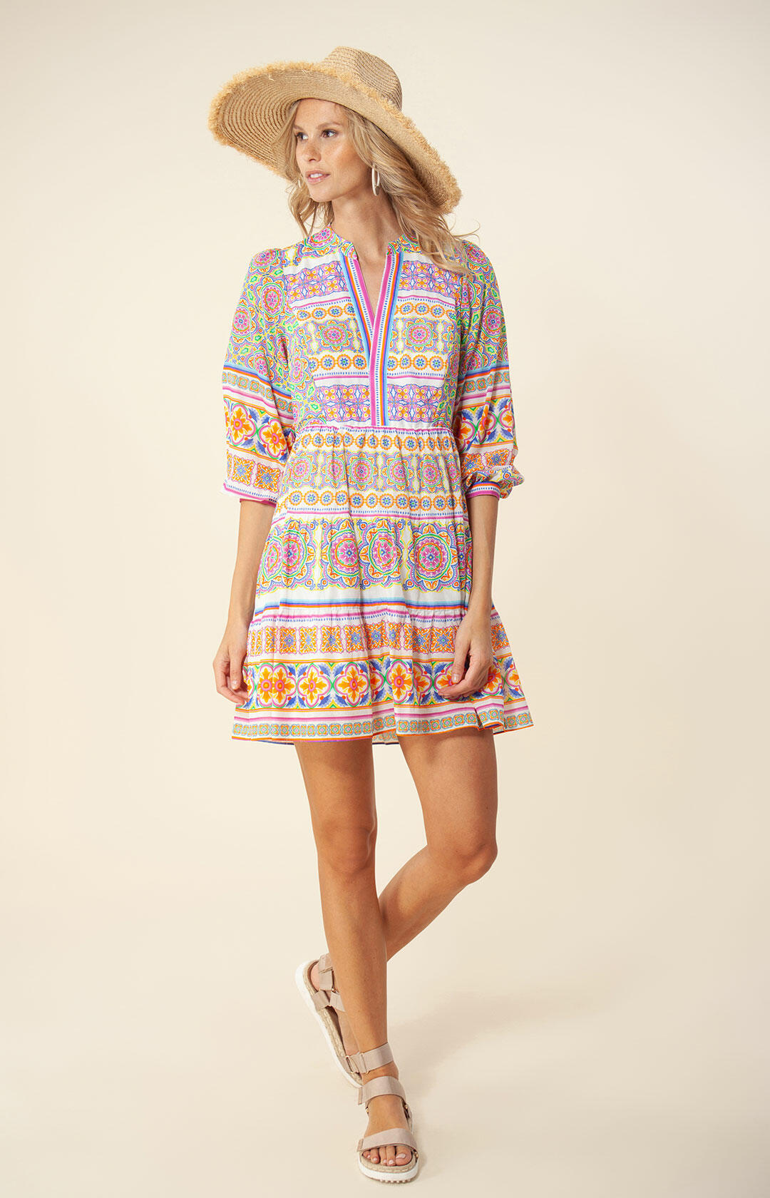 Elspeth Dress Short - Pink