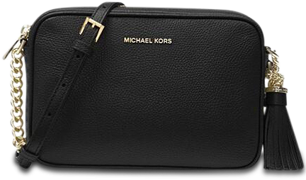 Jet Set Medium Pebbled Leather Crossbody Bag - Svart/Guld