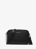 Ginny Leather Crossbody Bag - Svart/Silver