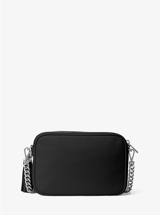 Ginny Leather Crossbody Bag - Svart/Silver