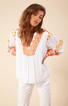 Kizzy Blouse - Coral
