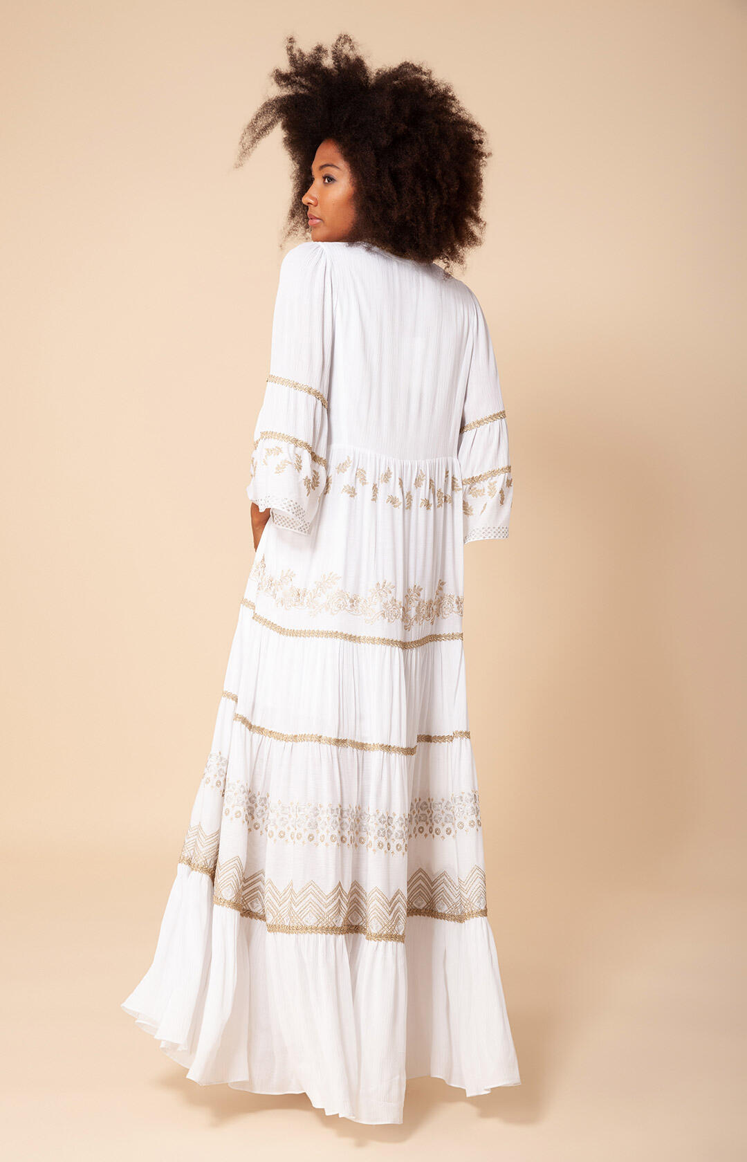 Taliah Long Dress - Gold
