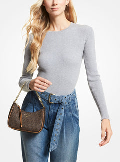 Jet Set Charm Small Logo Pochette - Brown/Acorn