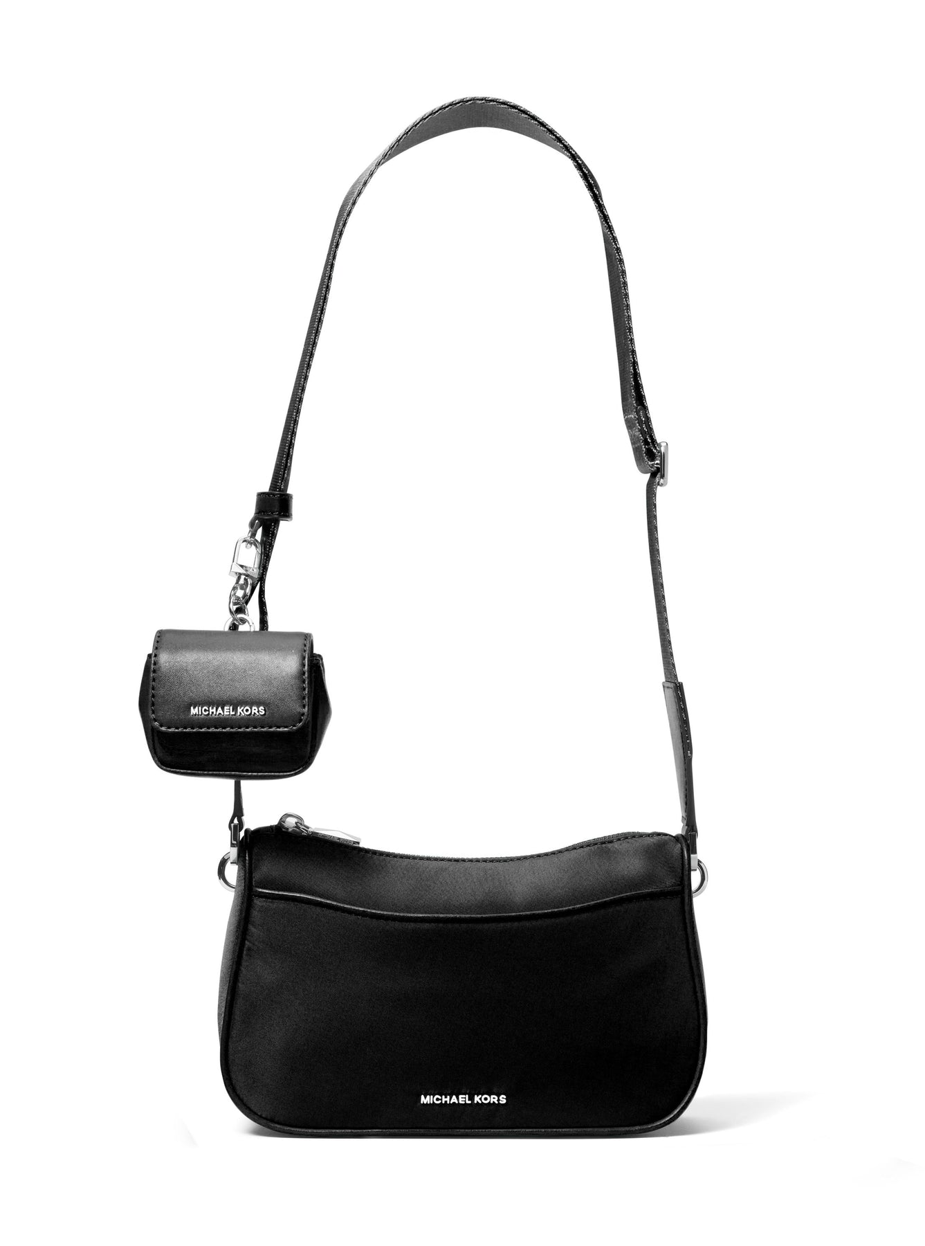 Jet Set Medium Nylon Gabardine Crossbody Bag With Case For Apple Airpods Pro - Black