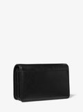 Jet Set Large Pebbled Leather Crossbody Bag - Black