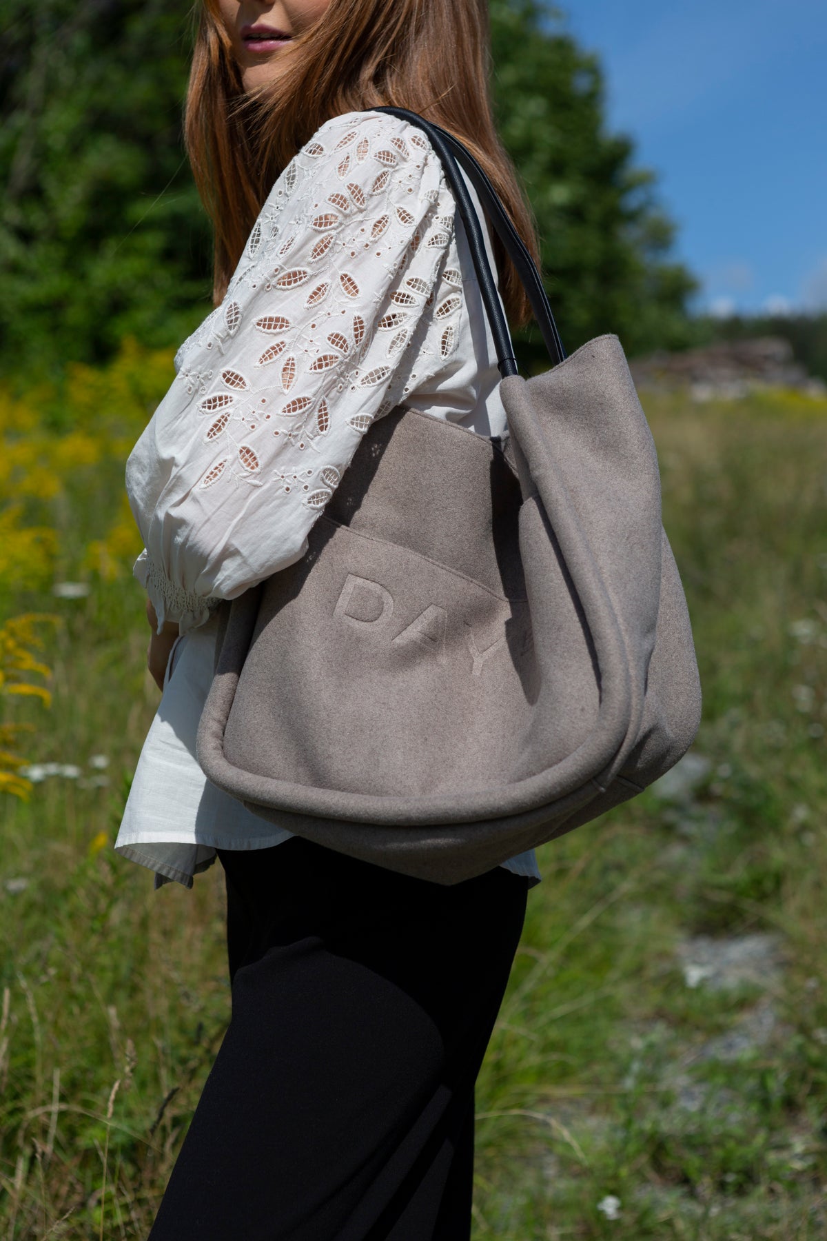 Day Woolen Small Shopper - Taupe Melange