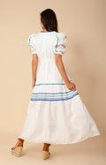 Lorna Long Linen Dress - Blue