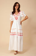Lorna Long Linen Dress - Pink