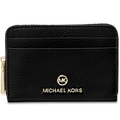Jet Set Small Pebbled Leather Wallet - Black