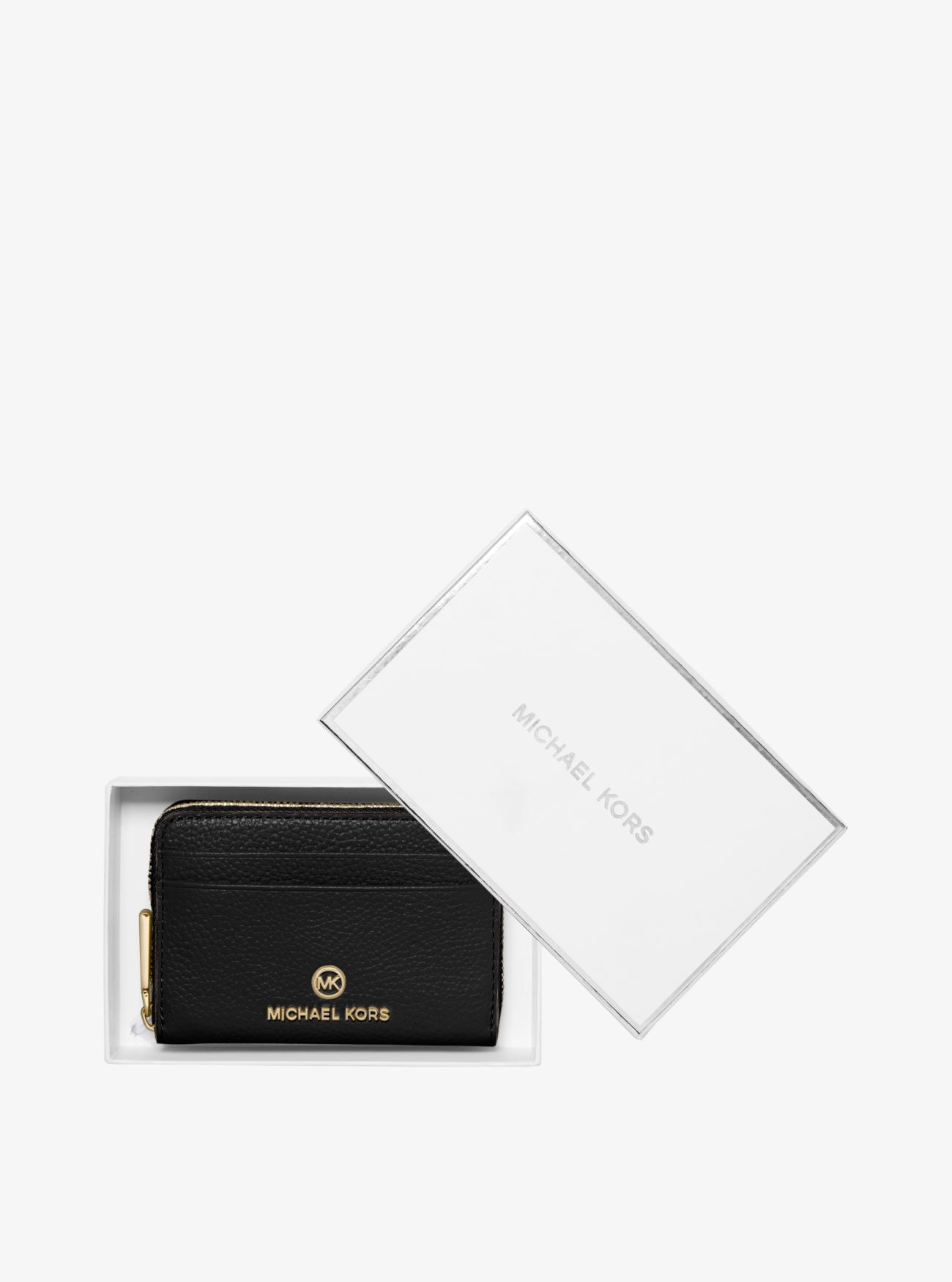 Jet Set Small Pebbled Leather Wallet - Black
