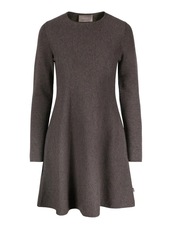 Cecilie Merino Dress - Brown - Ella & il - Kjoler - VILLOID.no