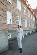 Caroline Trouser - Dusty Blue Melange