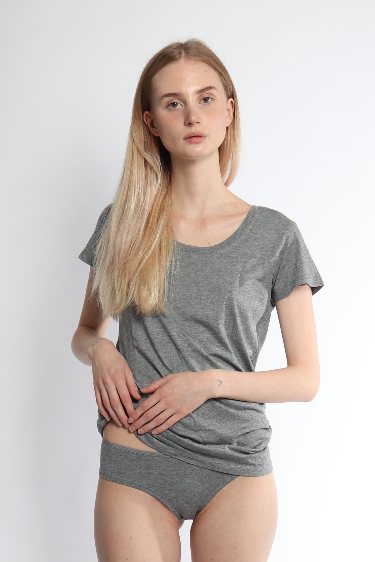 Brief 2-Pack - Grey Melange - The Product - Undertøy - VILLOID.no