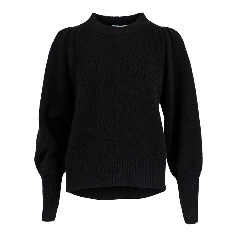 Kelsey Knit Blouse - Black - Neo Noir - Gensere - VILLOID.no