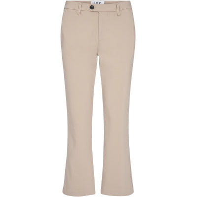 Alice Cropped Flare Pant - Latte